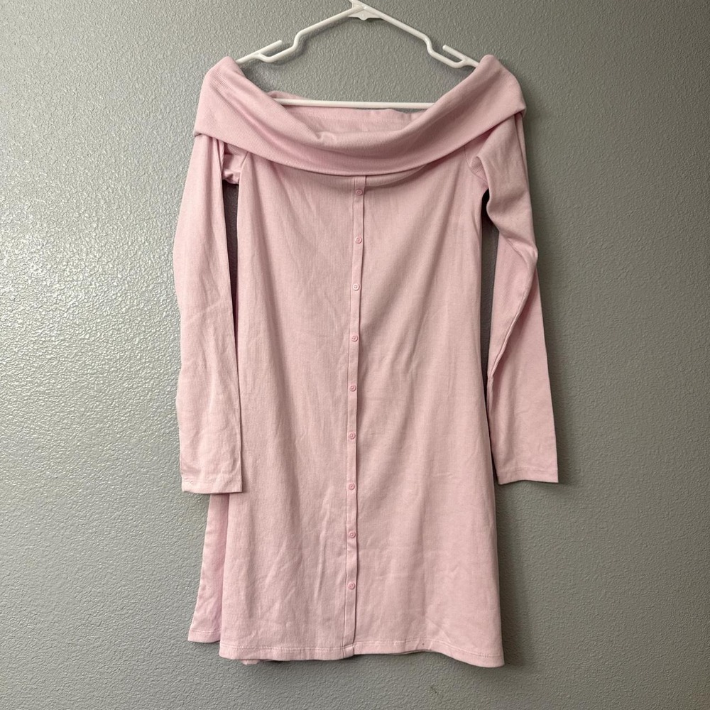 Wild Fable Pale pink off the shoulder body con mini dress